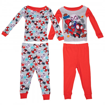 Spider-Man Into the Spider-Verse Characters w/ All Over Pajama 4-PC